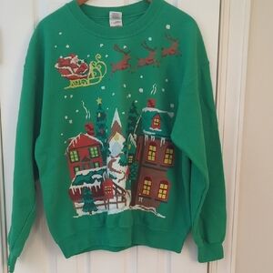 Gildan Green Holiday Sweatshirt